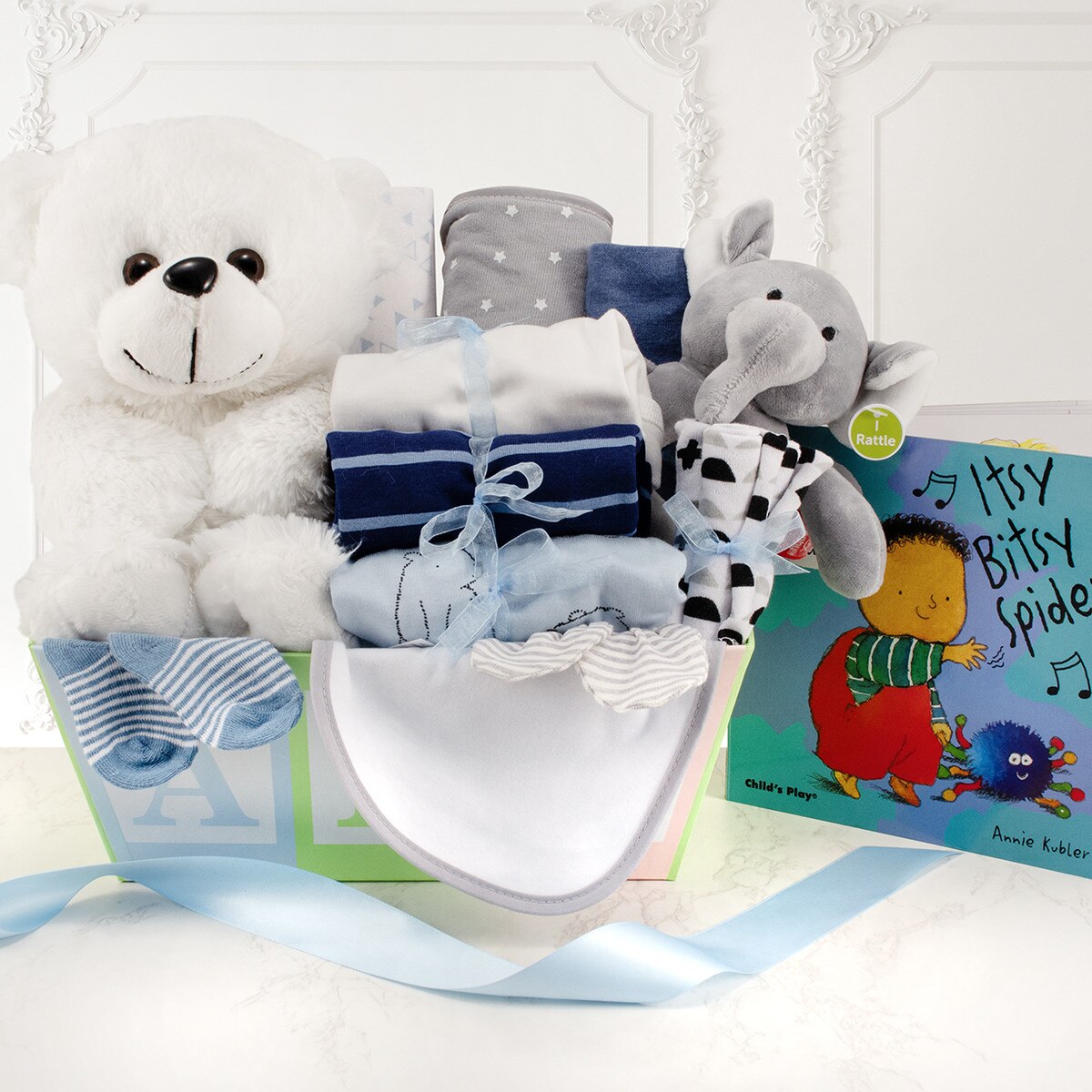 Welcome Home Baby Boy Gift Basket