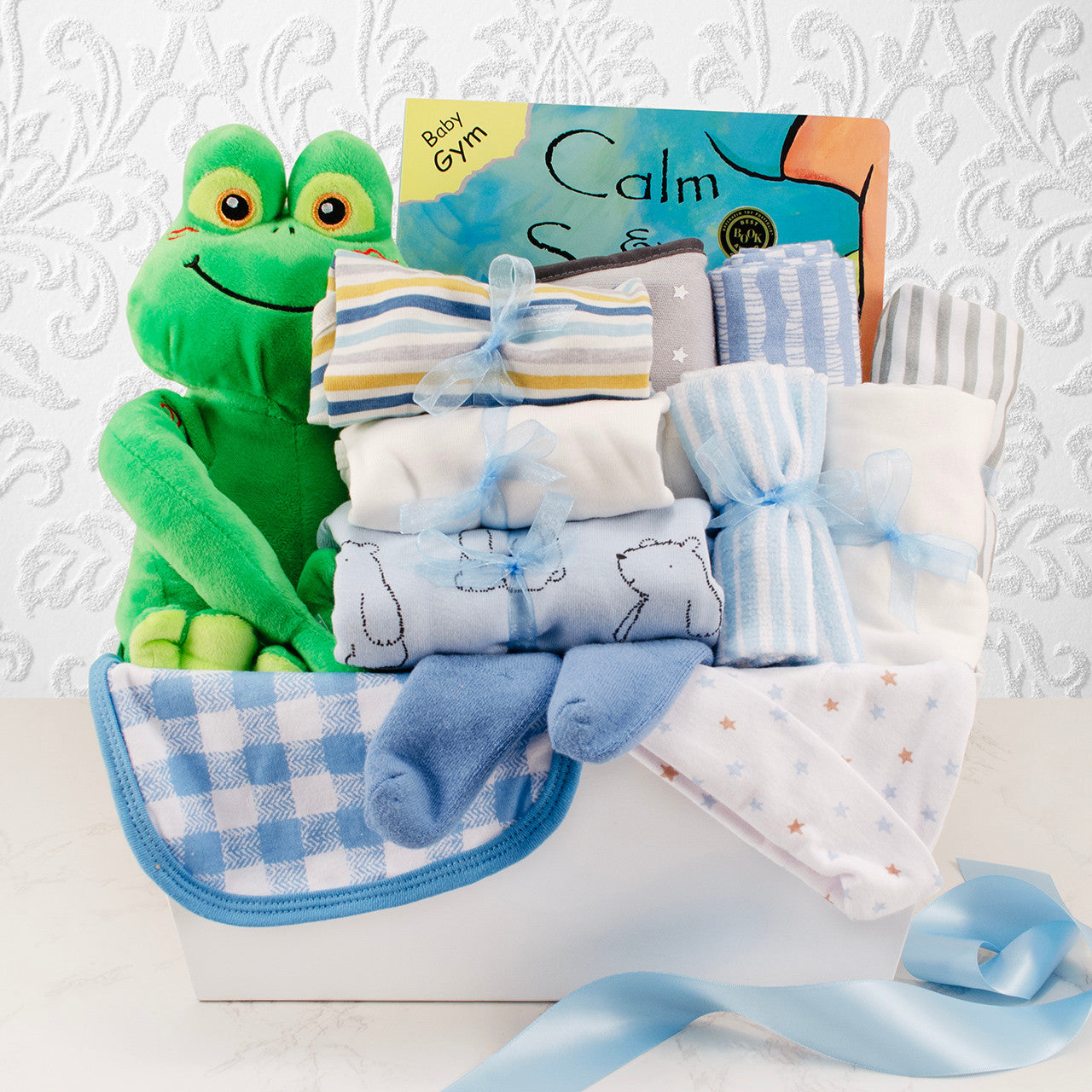 Precious Beginnings Baby Boy Gift Basket