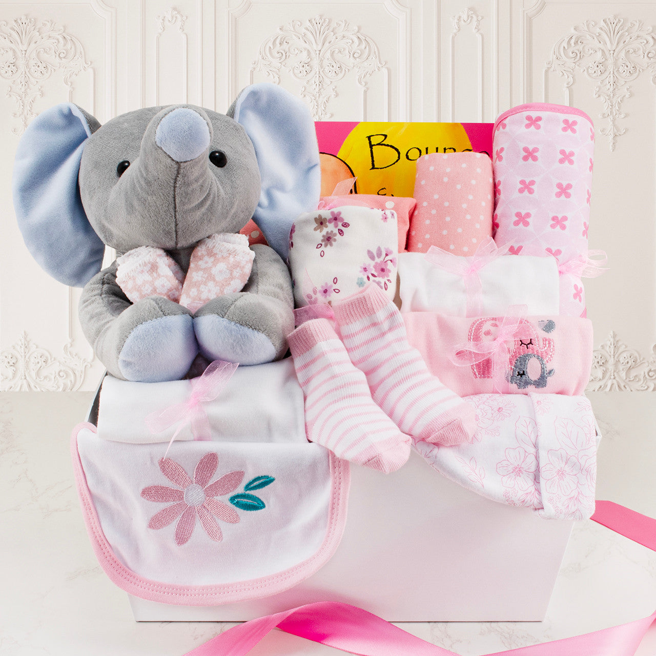 Precious Beginnings Baby Girl Gift Basket