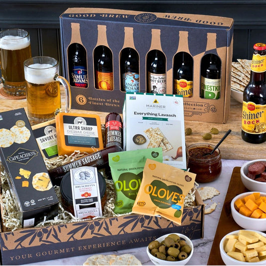 Microbrew Fan Beer & Snack Gift Collection -Six Beers