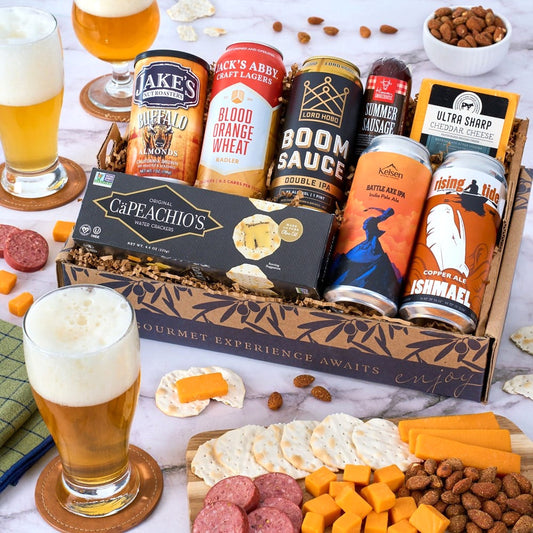 Craft Beer Lovers Collection with Gourmet Snacks