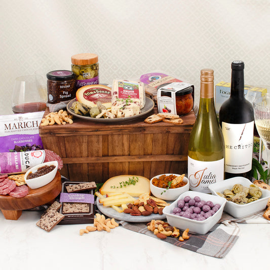 Gourmet Charcuterie Wine Gift Crate