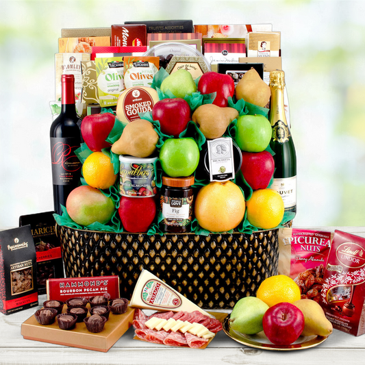 The Royal Treatment Wine & Fruit Gift Basket