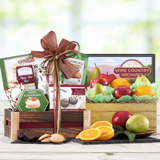 Fresh Fruit & Cookies Gift Basket