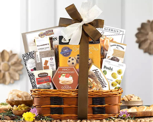 Tempting Gourmet Chocolate & Snack Gift Basket
