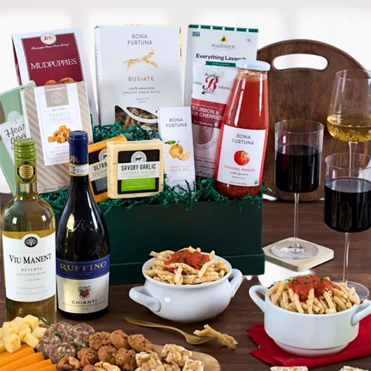 Gourmet Italian Dinner & Wine Gift Basket