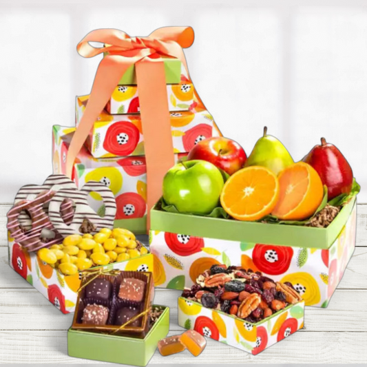 Refreshing Summer Fruit & Sweets Gift Tower