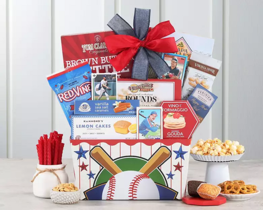 Gourmet Baseball Themed Gift Basket