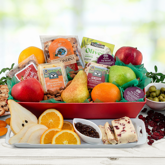 Perfect Selection Fruit & Cheese Gift Basket
