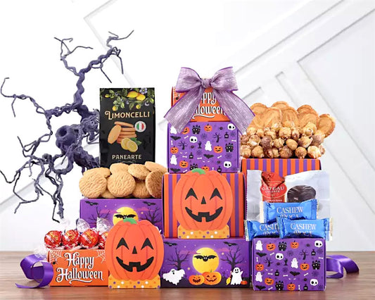 Pumpkin Patch Halloween Gift Tower of Sweets