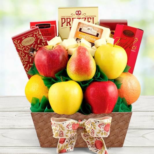 Bountiful Treats Fruit & Snacks Gift Basket