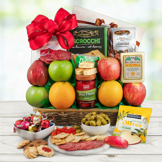 Bella Italia Snack & Fruit Gift Basket