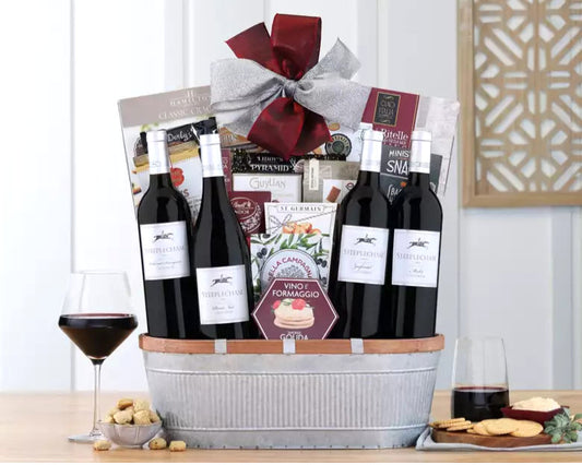 Steeplechase Vineyards Red Quartet: Gourmet Wine Basket
