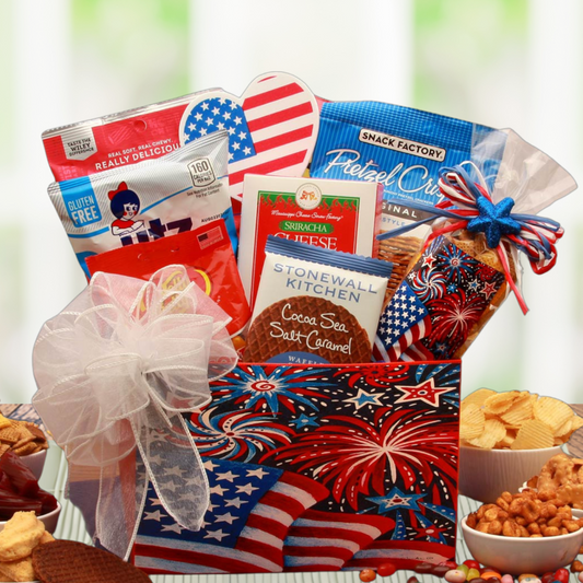 July 4th Patriotic Snack Gift Basket