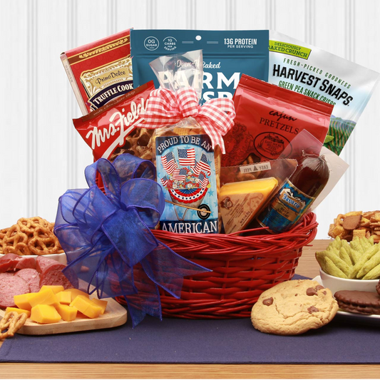 Proud American Patriotic Snack Gift Basket