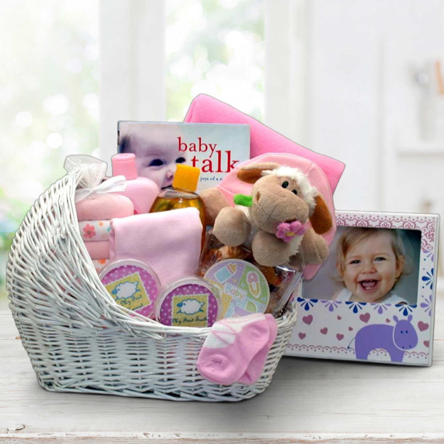Baby Bassinet Gift Basket -Pink