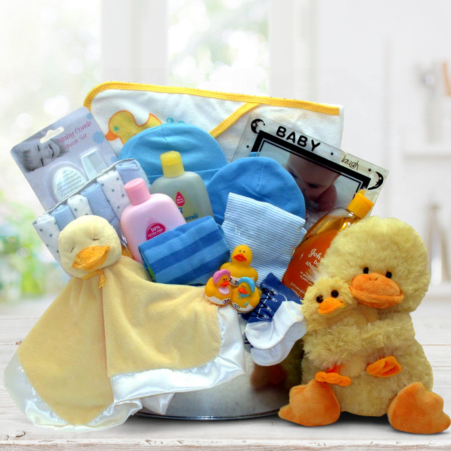 Ducky Bubbles Baby Bath Gift Set -Blue