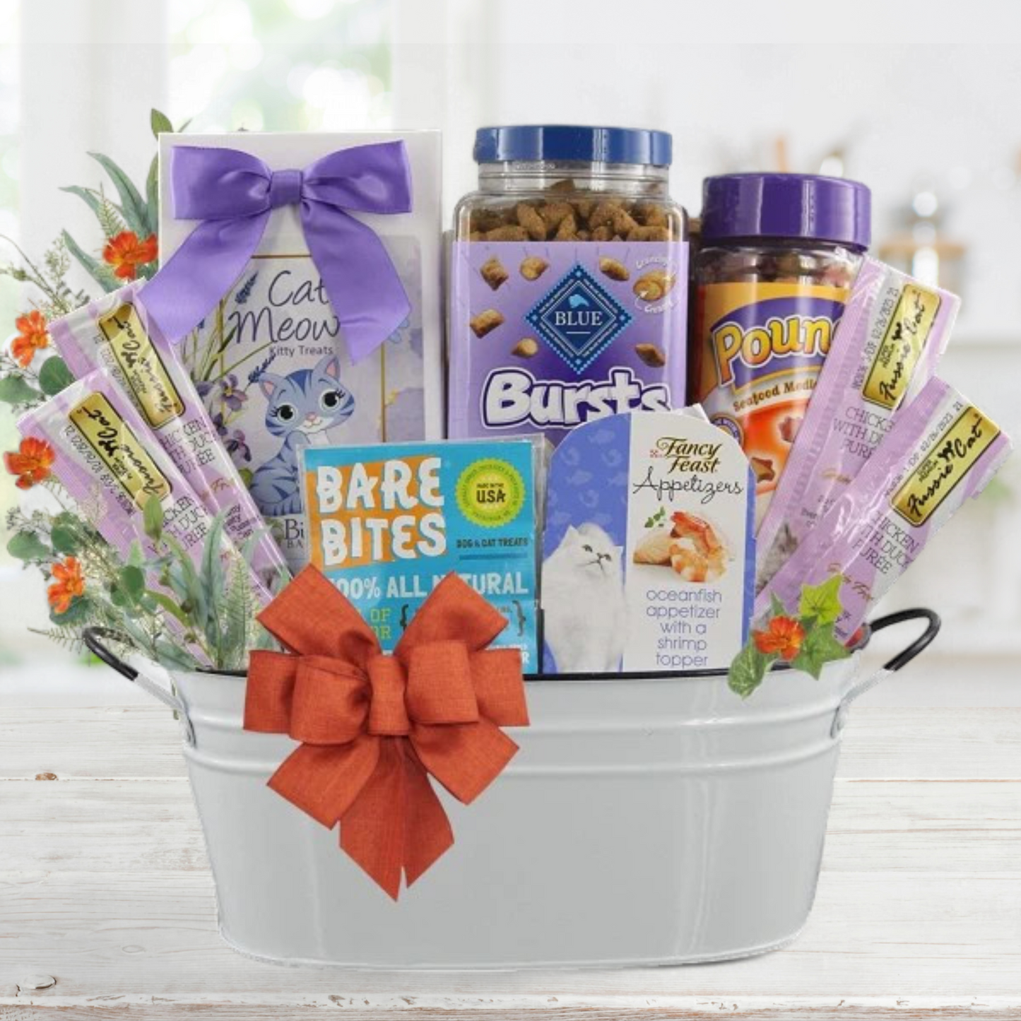 The Cats Meow Cat Gift Basket