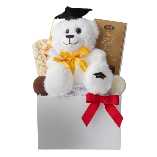 Congrats! Graduation Gift Basket with Bear