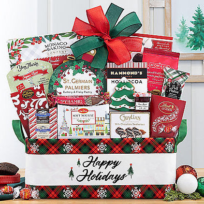 Merry Holiday Gourmet Christmas Gift Basket