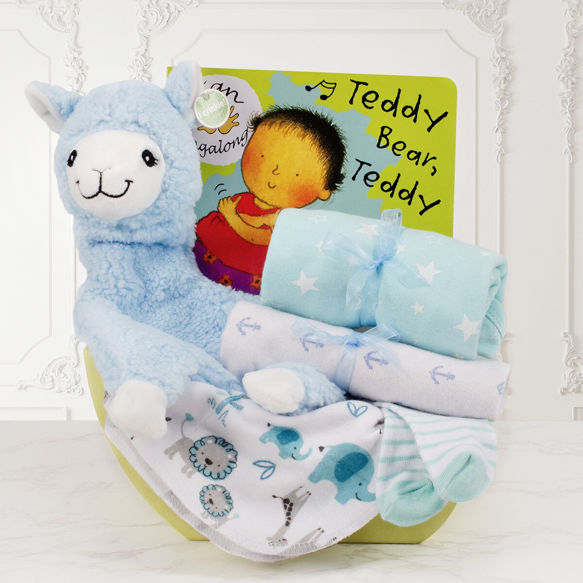 Naptime Dreams Baby Boy Gift Basket