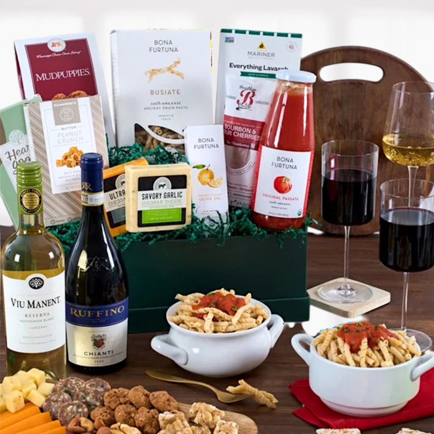 Gourmet Italian Dinner & Wine Gift Basket