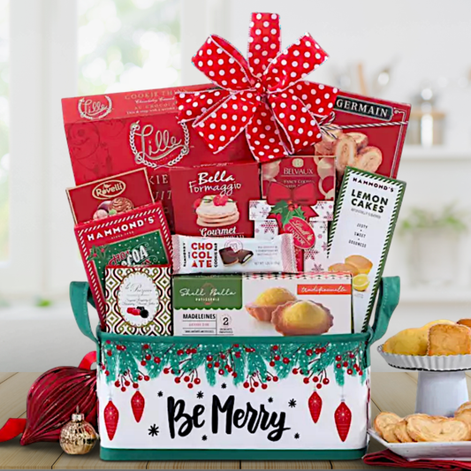 Merry and Bright Christmas Gift Basket
