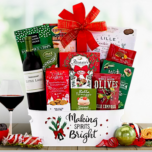 Little Lakes Merlot Holiday Wine Basket