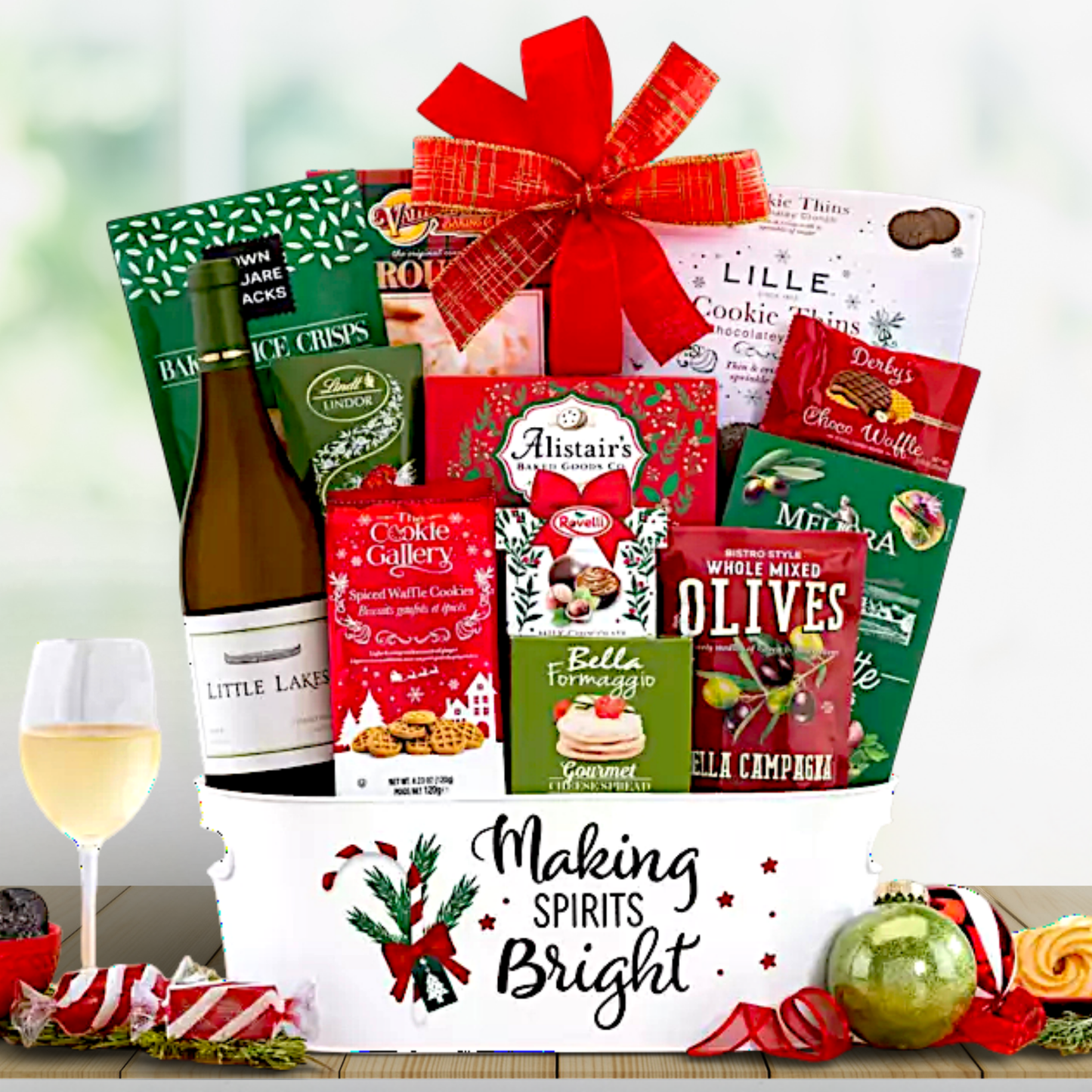 Little Lakes Chardonnay Holiday Wine Gift Basket