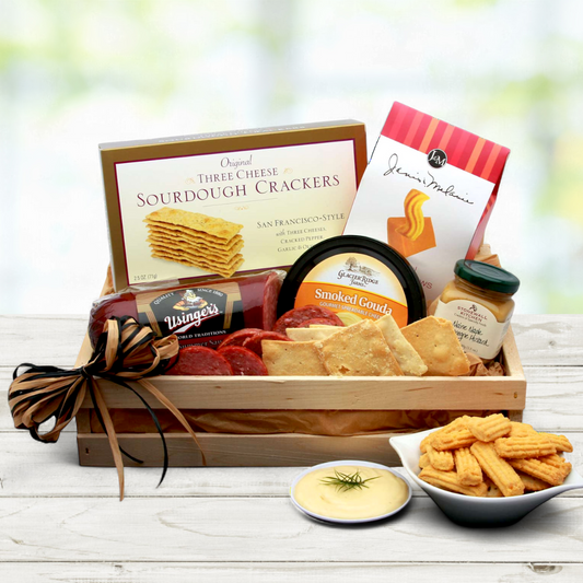 Elegant Snacker Meat & Cheese Gift Crate