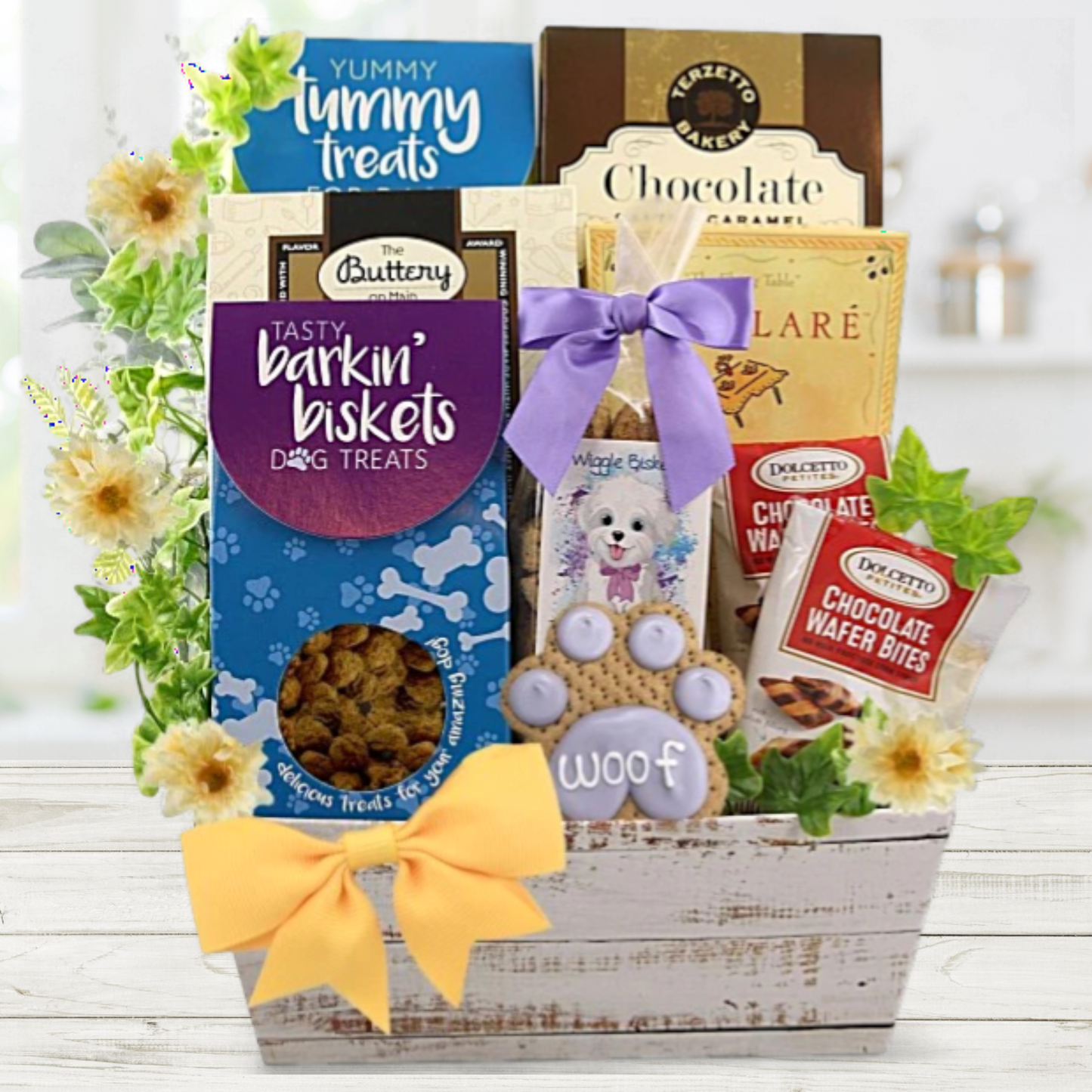 Gourmet Goodies Dog and Owner Gift Basket