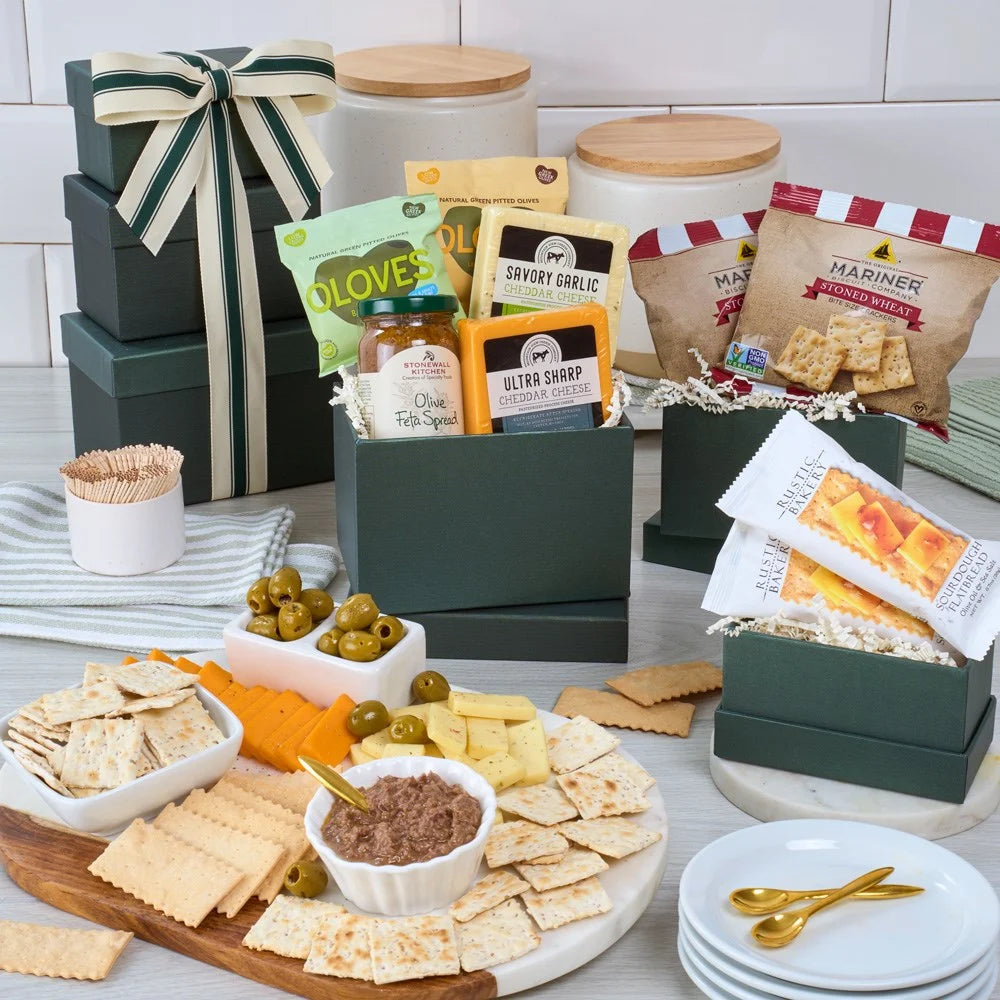 Premium Olives and Cheese Gift Tower